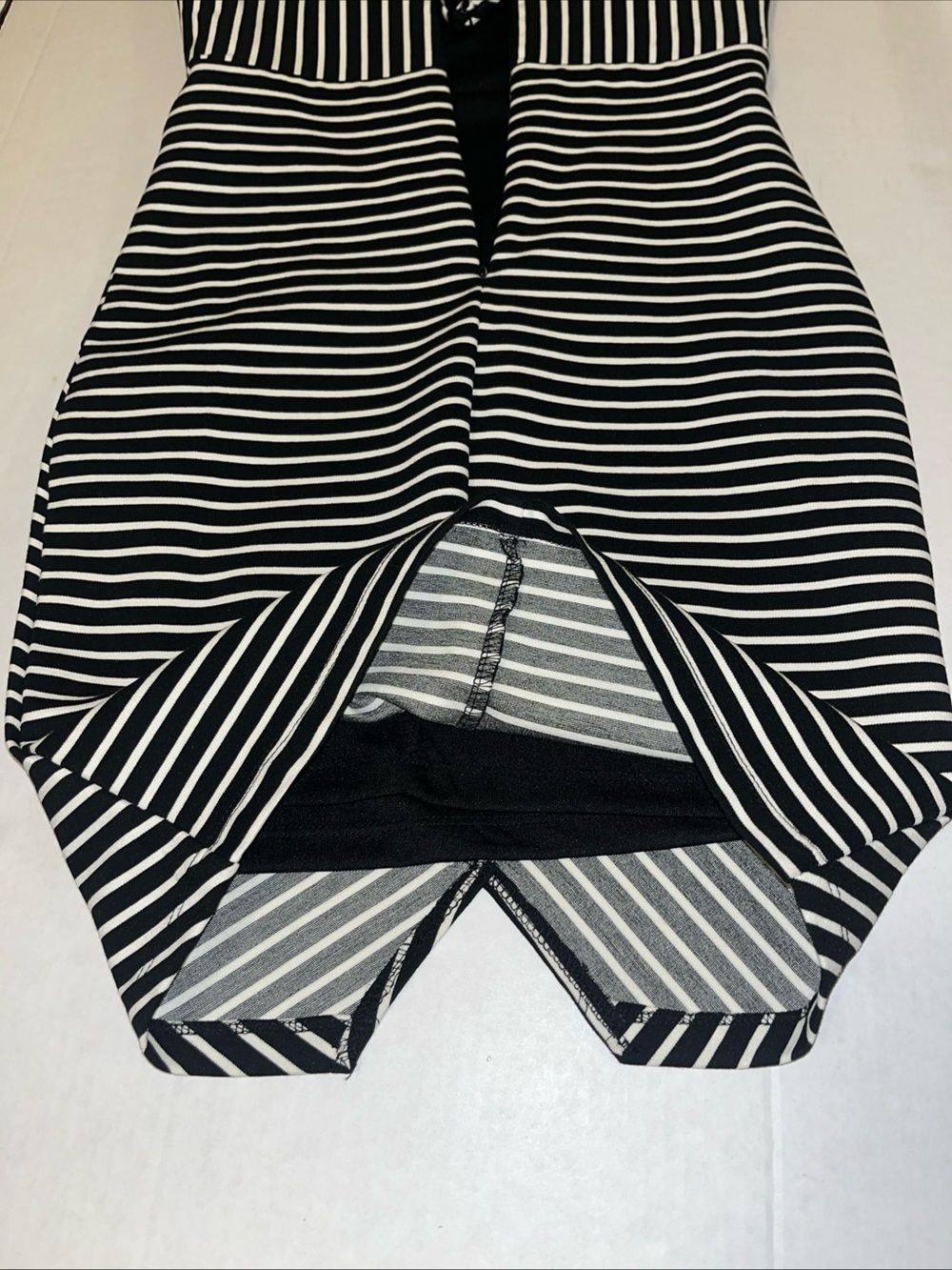 Lulu's Black & White Striped Mini Dress - Picture 7 of 9